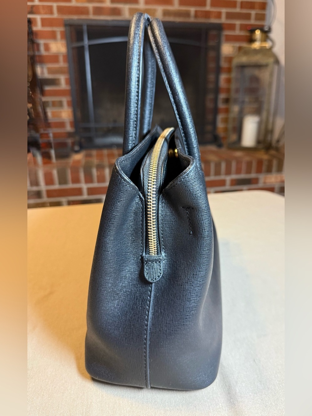 Furla Tessa Saffiano Leather Top-Handle Tote EUC - Picture 5 of 16